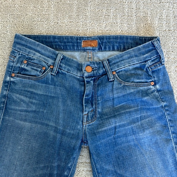 Mother “The Looker Crop” in “Rancho Diablo” medium wash denim jeans skinny - Picture 5 of 9